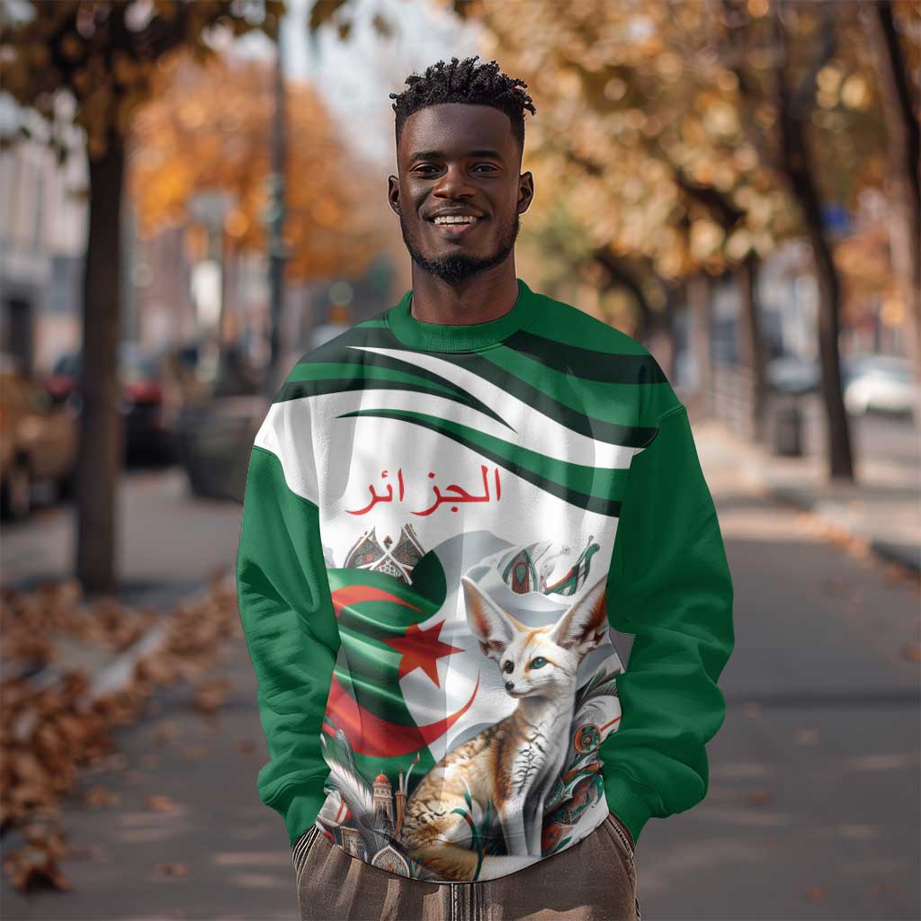Algeria Fennec Fox Personalized Sweatshirt with Algerian Culture and Nature LT9
