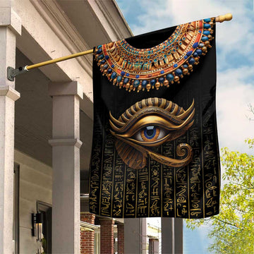 Egypt Eyes Of Horus Garden Flag with Egyptian Hieroglyphs LT9