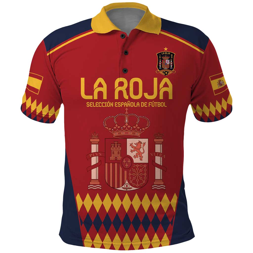 Custom Spain Football Polo Shirt Come on La Roja LT9