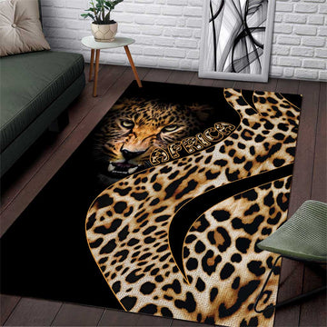 Afro Leopard Skin Pattern Area Rug Version 01 LT9