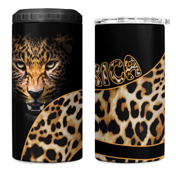 Afro Leopard Skin Pattern 4 in 1 Can Cooler Tumbler Version 01 LT9