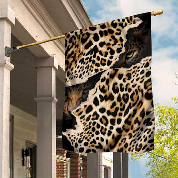 Afro Leopard Skin Pattern Garden Flag Version 02 LT9