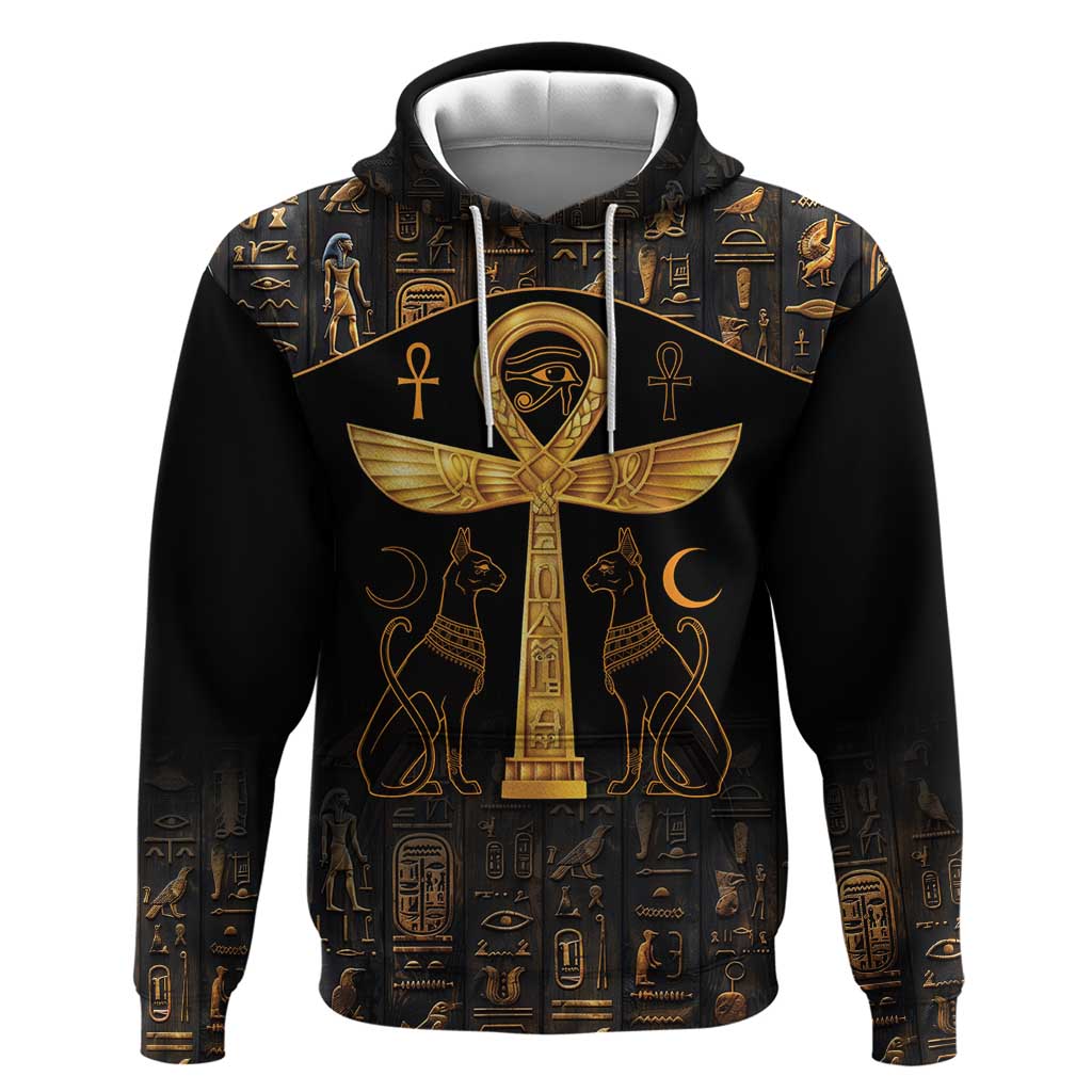 Ankh with Eye of Horus Hoodie Ancient Egypt Culture LT9