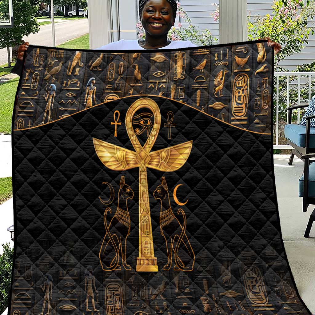 Ankh with Eye of Horus Quilt Ancient Egypt Culture LT9