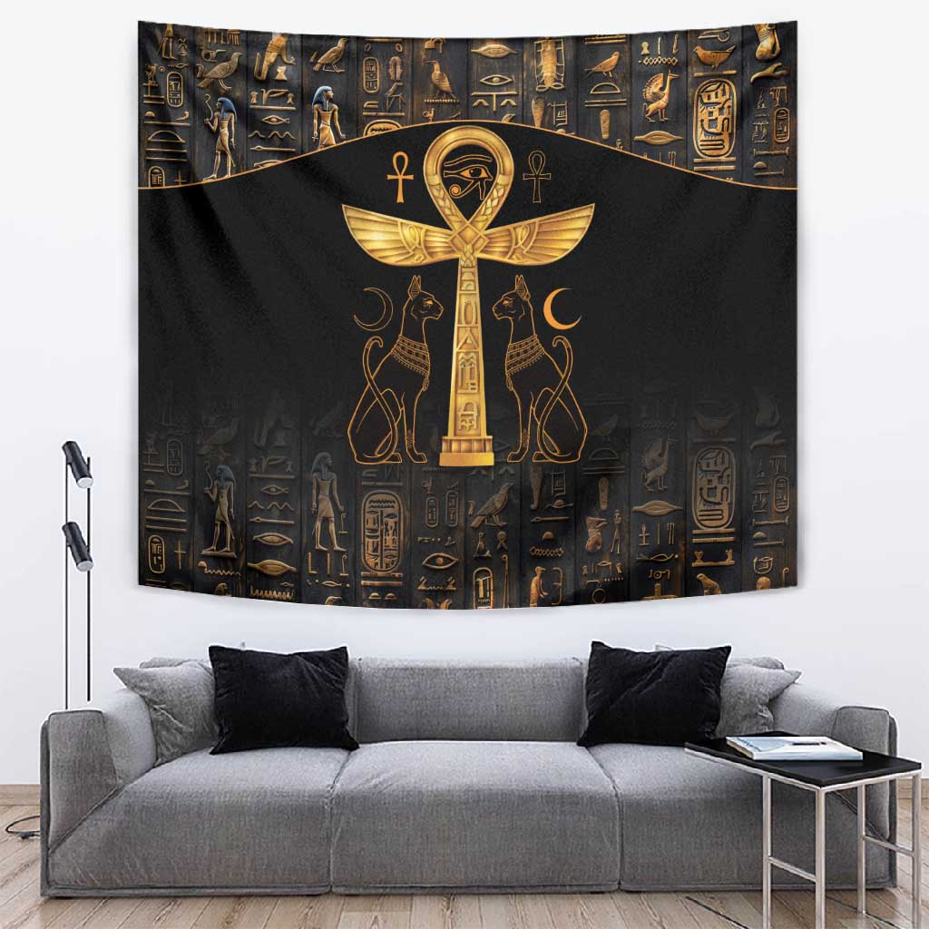 Ankh with Eye of Horus Tapestry Ancient Egypt Culture LT9