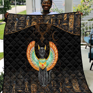 Winged Egypt Cats Quilt Ancient Egypt Culture LT9