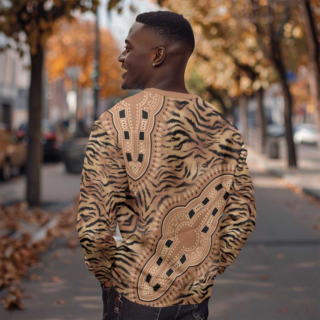 Afro Tiger Mix Dashiki Tribal Pattern Sweatshirt LT9