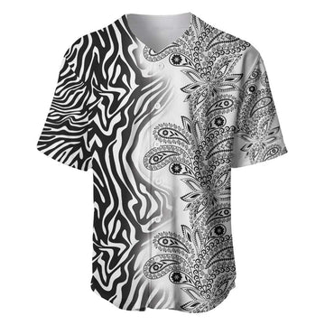 Afro Zebra Mix Paisley Tribal Pattern Baseball Jersey LT9
