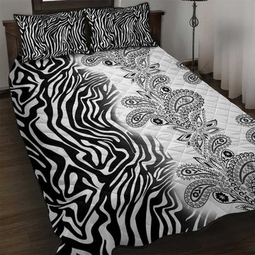 Afro Zebra Mix Paisley Tribal Pattern Quilt Bed Set LT9