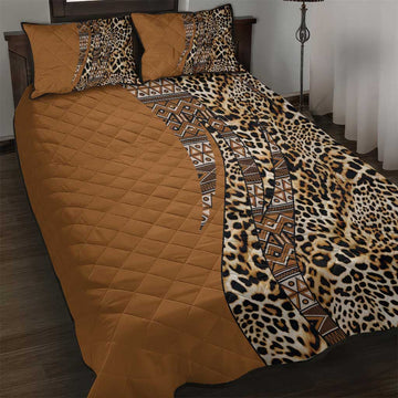 Afro Leopard Mix Native Tribal Pattern Quilt Bed Set LT9