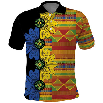 African Ethnic Kitenge Ankara Style Polo Shirt LT9