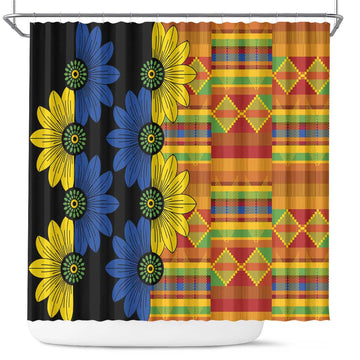 African Ethnic Kitenge Ankara Style Shower Curtain LT9