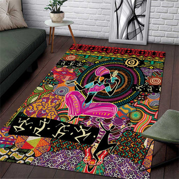 African Women Ethnic Motifs Area Rug LT9
