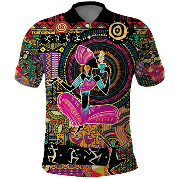 African Women Ethnic Motifs Polo Shirt LT9
