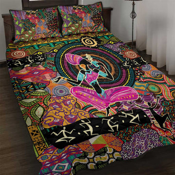 African Women Ethnic Motifs Quilt Bed Set LT9