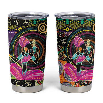 African Women Ethnic Motifs Tumbler Cup LT9
