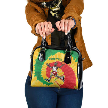 Lithuania Basketball Skeleton Personalized Shoulder Handbag Skullman Lithuania Tie Dye LT9