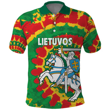 Lithuania Tie Dye Retro Basketball 1992 Personalized Polo Shirt LT9