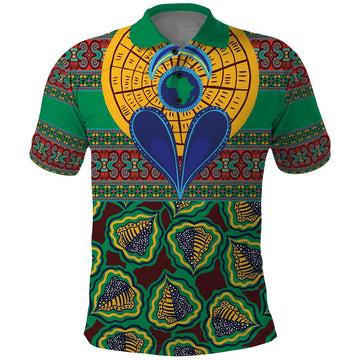 African Pattern Traditional Kanga Style Polo Shirt LT9