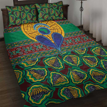 Afro Pattern Traditional Kanga Style Quilt Bed Set LT9
