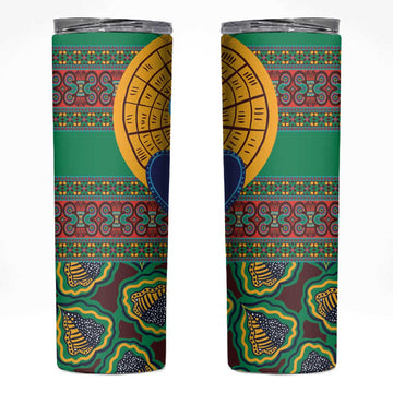 Afro Pattern Traditional Kanga Style Skinny Tumbler LT9