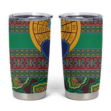 Afro Pattern Traditional Kanga Style Tumbler Cup LT9