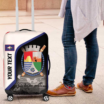Caribbean Sint Maarten Personalized Luggage Cover Brown Pelican LT9