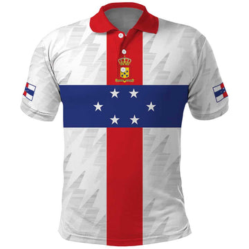 Personalized Nederlandse Antillen 1959-1986 Polo Shirt Simple Flag Style LT9