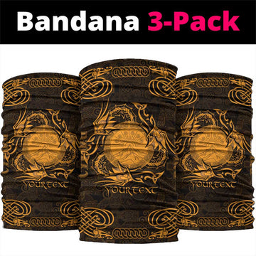Personalized Brecknockshire Sir Frycheiniog Neck Gaiter Gold Brecon Beacons Mountain Celtic-inspired LT9