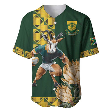 South Africa Rugby History World Champions Baseball Jersey Springboks Make History LT9