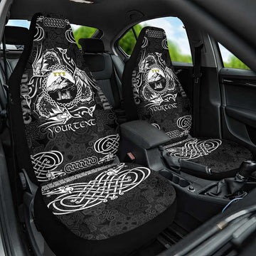 Personalized Caernarfonshire Sir Gaernarfon Car Seat Cover Black Castle Tower Celtic-inspired LT9