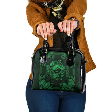 Personalized Caernarfonshire Sir Gaernarfon Shoulder Handbag Green Castle Tower Celtic-inspired LT9