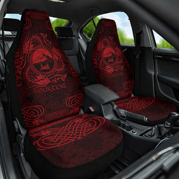 Personalized Caernarfonshire Sir Gaernarfon Car Seat Cover Red Castle Tower Celtic-inspired LT9