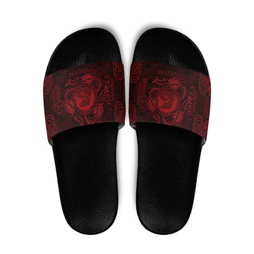 Personalized Cardiganshire Ceredigion Slide Sandals Red Leaping Salmon Celtic-inspired LT9