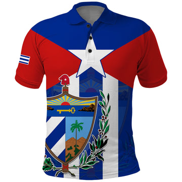 Cuba Simple Polo Shirt Coat Of Arms LT9