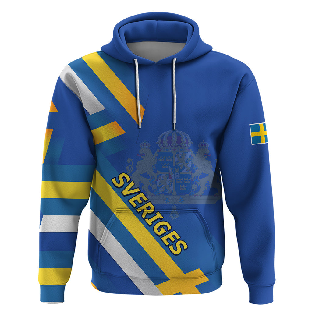 Custom Sweden National Day Hoodie Sveriges Nationaldag Flag Style LT9