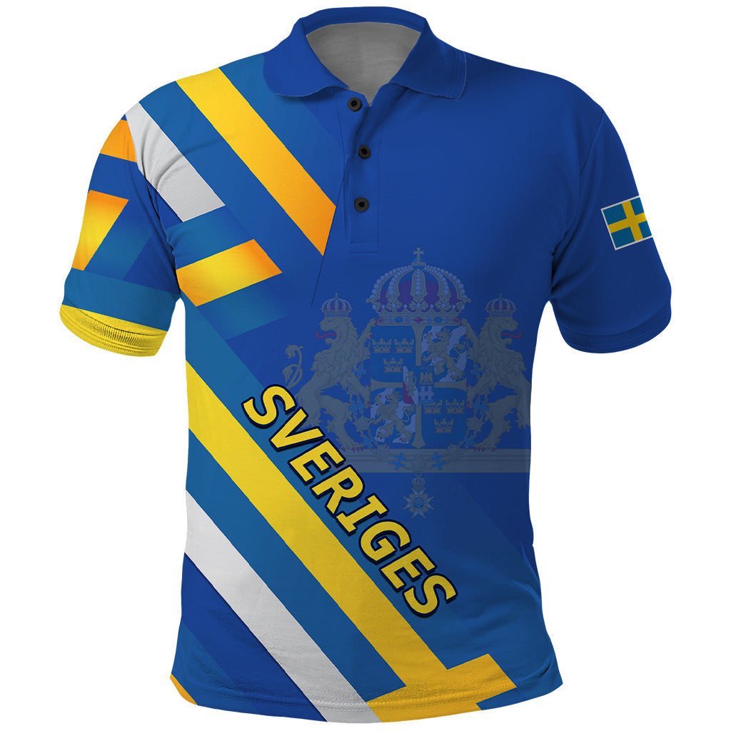 Custom Sweden National Day Polo Shirt Sveriges Nationaldag Flag Style LT9