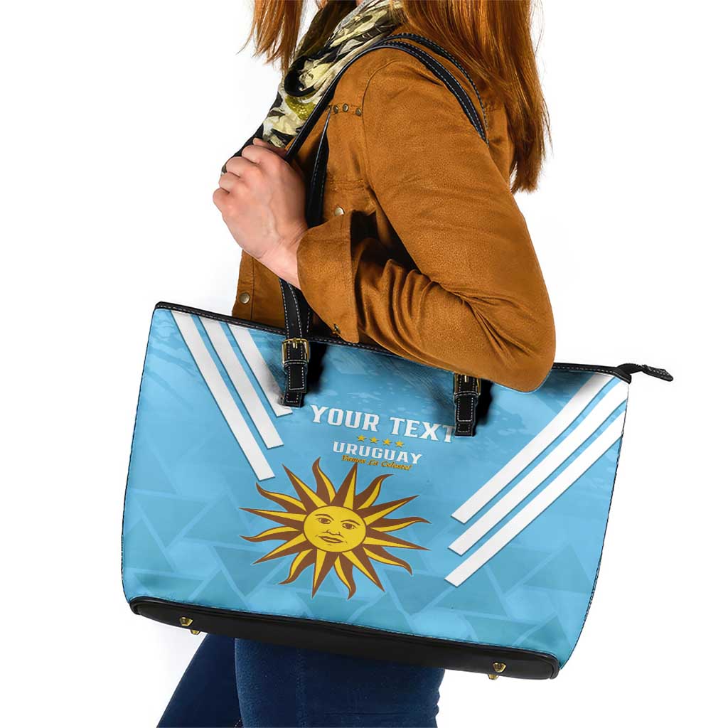 Custom Uruguay Football Leather Tote Bag 2024 Vamos La Celeste LT14
