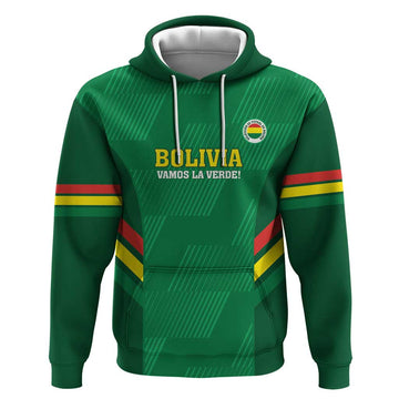 Custom Bolivia Football Hoodie 2024 Vamos La Verde - Green LT14