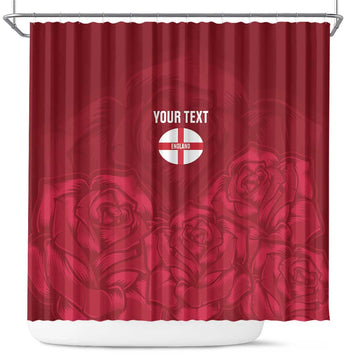 Custom England Rugby 2025 Shower Curtain Go Champions Red Rose LT14