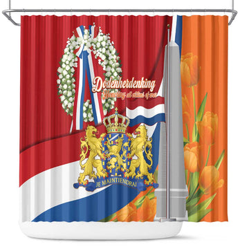 Netherlands Dodenherdenking Shower Curtain Martyrs' Day Honoring All Victims Of War LT14