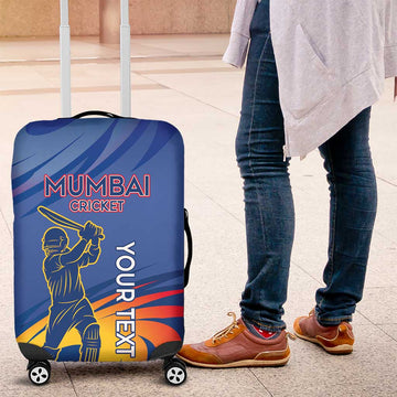 Custom Mumbai India Cricket Luggage Cover Go Champions LT14