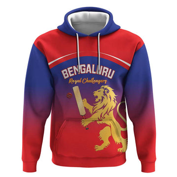 Custom Bengaluru India Cricket Hoodie Go Champions LT14
