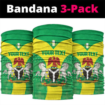 Custom Nigeria Cricket Neck Gaiter Go Yellow Greens LT14