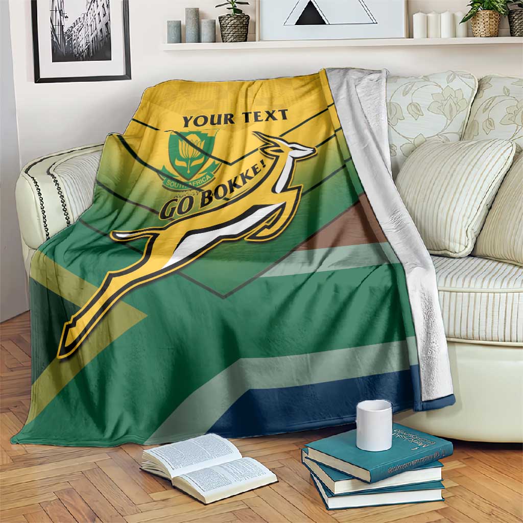Custom South Africa Rugby Blanket Springboks Go Champions African Pattern LT14