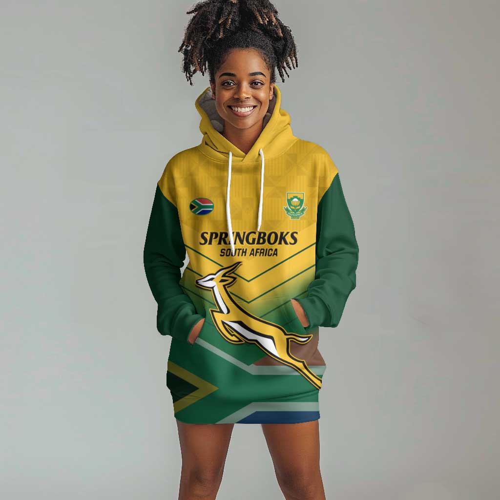 Custom South Africa Rugby Hoodie Dress Springboks Go Champions African Pattern LT14