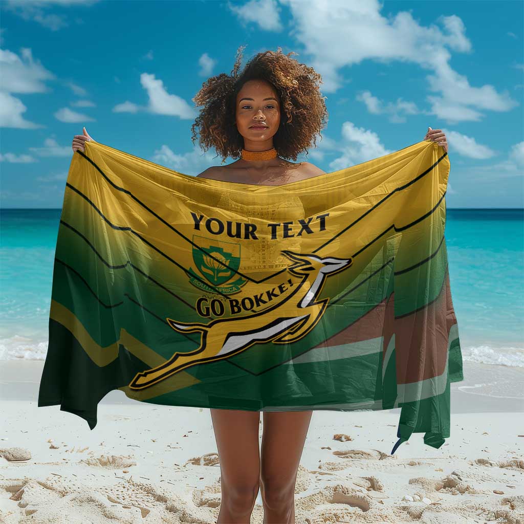 Custom South Africa Rugby Sarong Springboks Go Champions African Pattern LT14