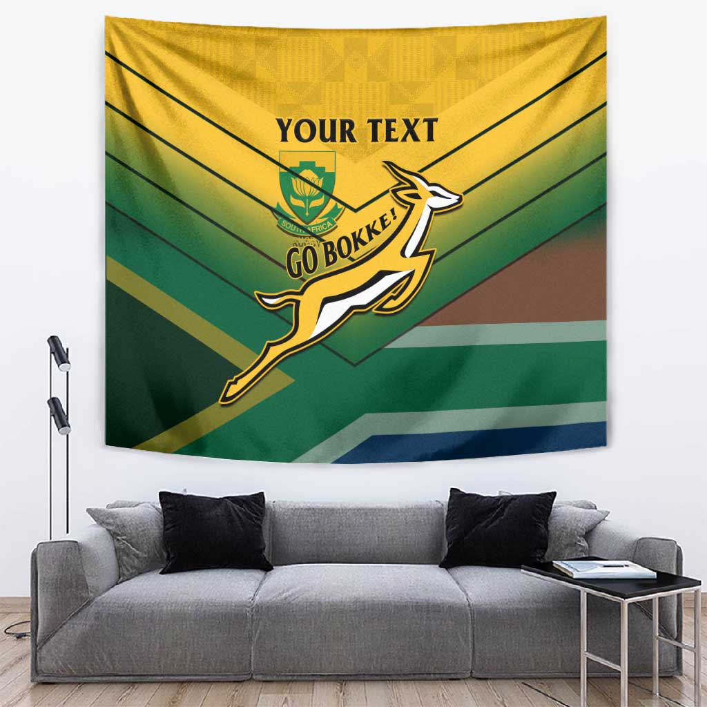Custom South Africa Rugby Tapestry Springboks Go Champions African Pattern LT14