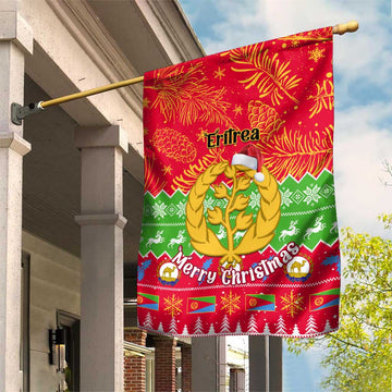 Personalised Eritrea Christmas Garden Flag Eritrean Olive Santa Claus Merry Xmas LT14
