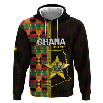 Ghana 1957 Hoodie Independence Anniversary Kente Pattern LT14